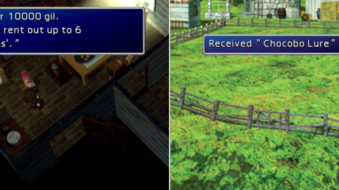 There’s no better time to rent Chocobo stables now that the world is ending… because reasons! They don’t come cheap, however… (left). You can also obtain another piece of Chocobo Lure Materia (right).