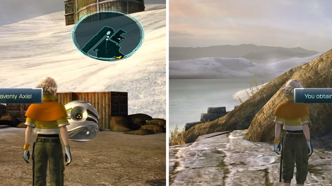 Heavenly Axis location (left) and the Librascope location (right).