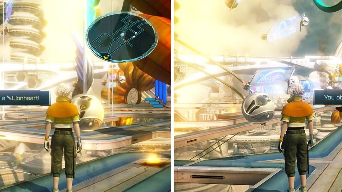 Lionheart location (left) and the 9,240 Gil location (right).