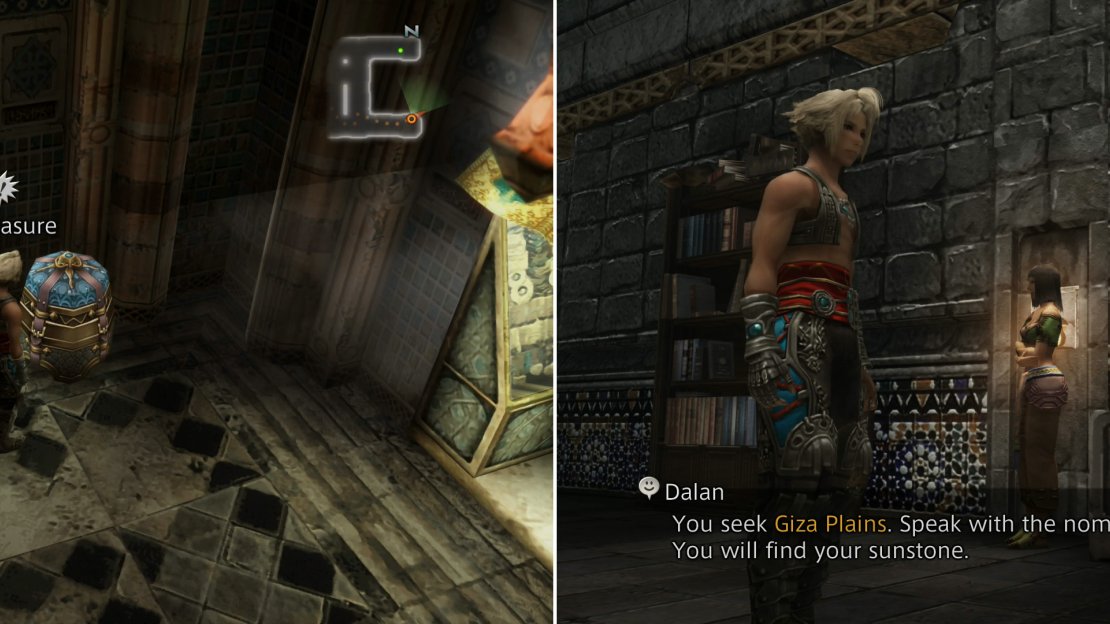 You can find many treasures in Lowtown (left), albeit of dubious value. Find Old Dalan and he’ll provide the directions you need (right).