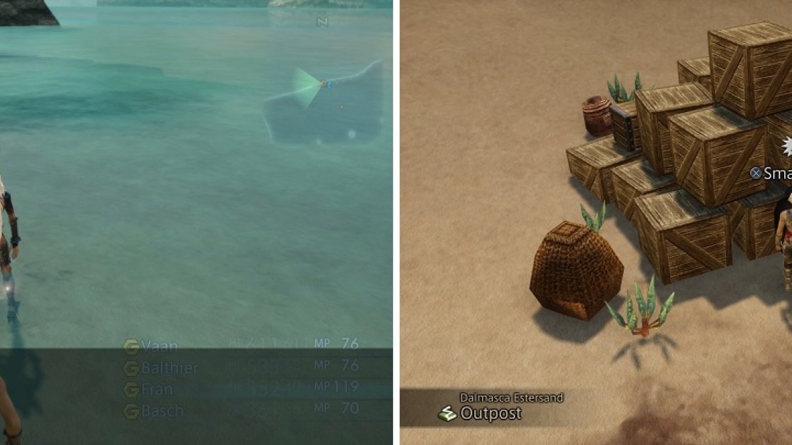 The Semclam Shells can be found along the shore (left). You can actually see the small phials of Nebralim in the outpost with Dantro (right).