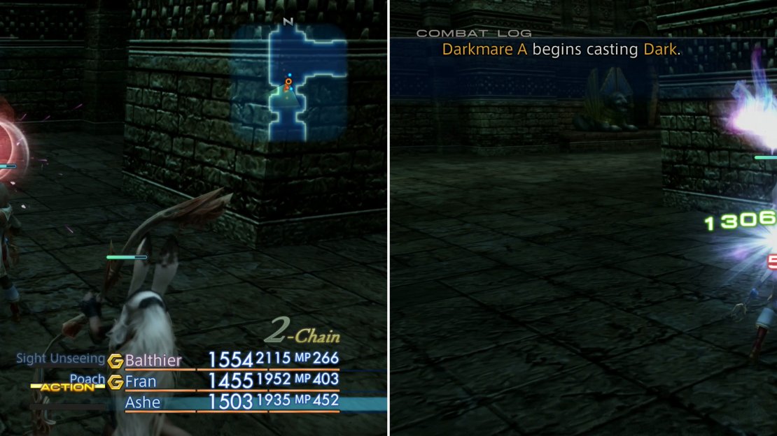 Blood Gigas foes can be Poached for Festering Flesh (left). The Darkmare is an elusive beast, which only spawns in the Ward of the Sword-King zone (right).