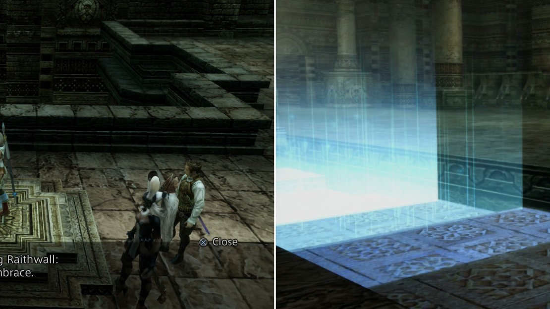 Again, make sure you have the Dawn Shard equipped (left) and you’ll be able to deploy some stairs and continue deeper into the Stilshrine (right).