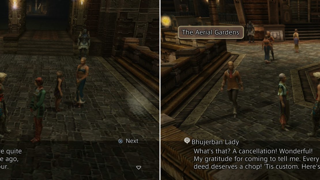 The Tour Leader will inform you of some tours to the “aerial gardens” (left), which will interest a nearby Bhujerban Lady (right).