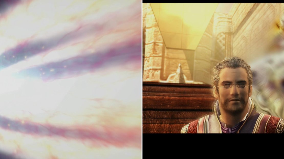 When he’s wounded, he’ll start using S-27 Tokamak attack (left). After being nearly-defeated, he’ll reveal his trump card, then dare you to chase him to Giruvegan (right).