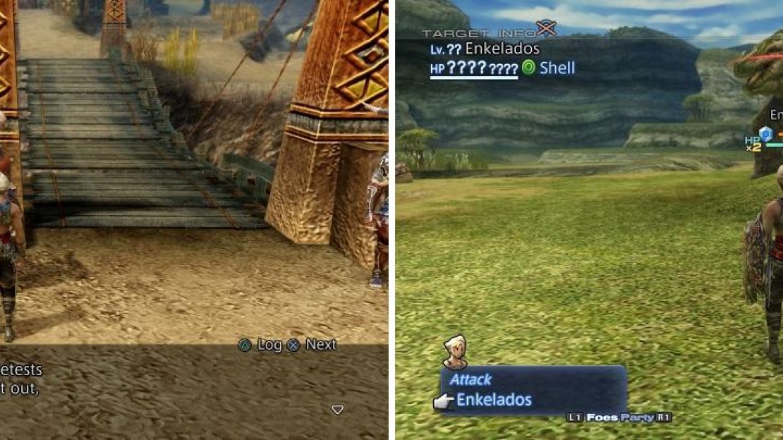 Hsemu will give you rundown on how to spawn Enkelados (left), where you will it in The Shred after clearing it of the Wu creatures (right).