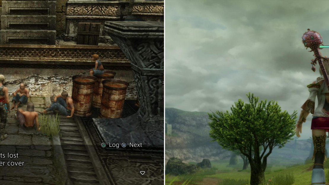 Talk to the petitioner - Fermon - to learn about the ancient threat now beginning to stir (left). Zone in and out of the Tchita Uplands until the weather is cloudy (right).