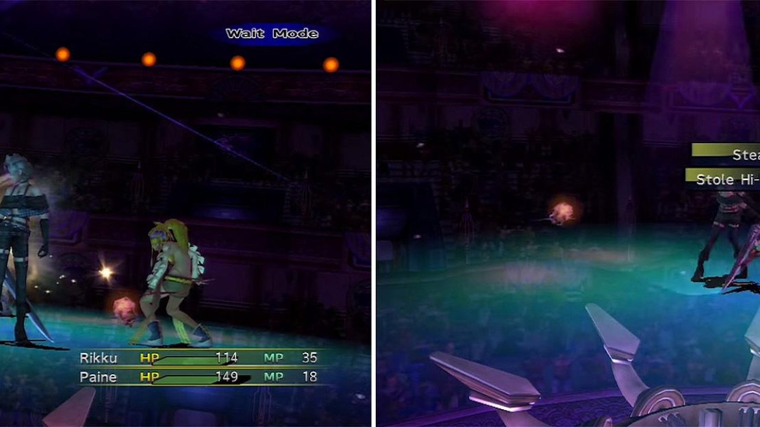 Ecstasy (left) can double the parameters of the Goons but it isn’t a significant threat. It is good practice to steal (right) from enemies, especially at this early stage.