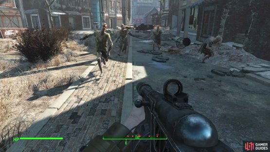 While the eastern side of Lexington was controlled by Raiders, near Super Duper Mart you’ll find Feral Ghouls.