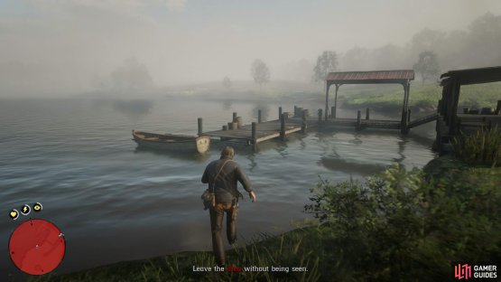 use the nearby boat to escape the area easily.
