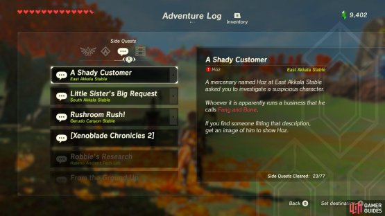So use this sidequest as your guide and you will be able to do things like buy monster masks