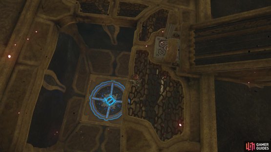 The ball will then fall here to open up the gate