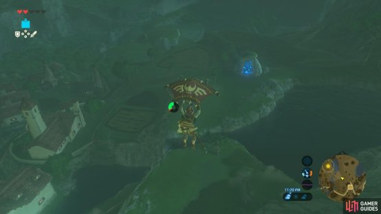 The fastest way to get to the blue furnace is to jump off the cape and Paraglide down.