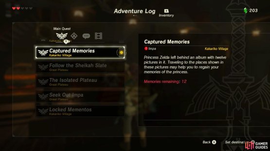It’s easiest and most efficient to complete alongside your journey to free the Divine Beasts, but it’s up to you!