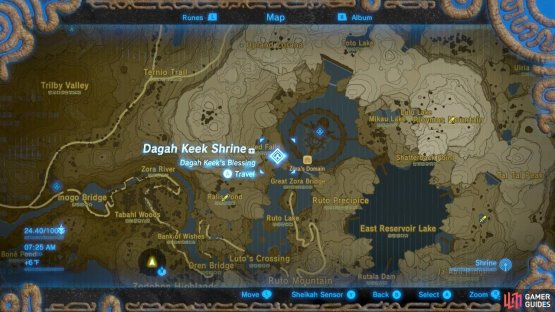 Here is the location of the Shrine