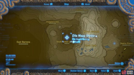 Here is the location of the Shrine