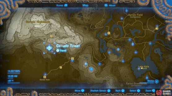 It is located in a series of forbidding deserts, sandstorms, and cliffs