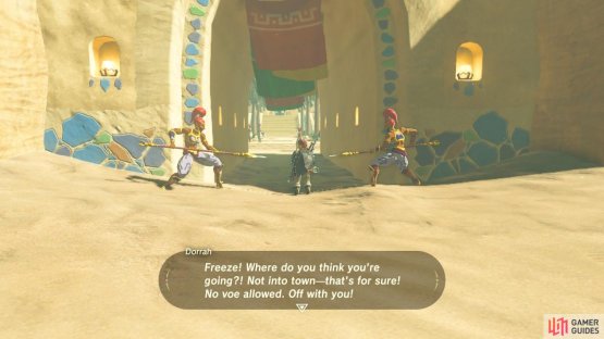 It looks like the guards won’t let you through