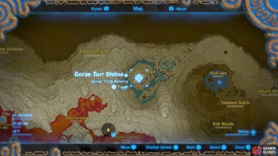 Here is the location of the Shrine