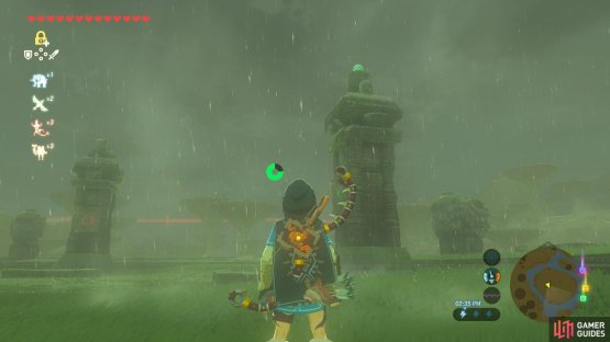Shoot it off onto the central plateau