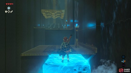 You can place the block anywhere, the water won’t run you off.