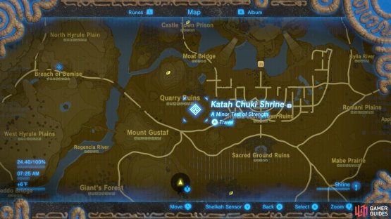 Here is the location of the Shrine