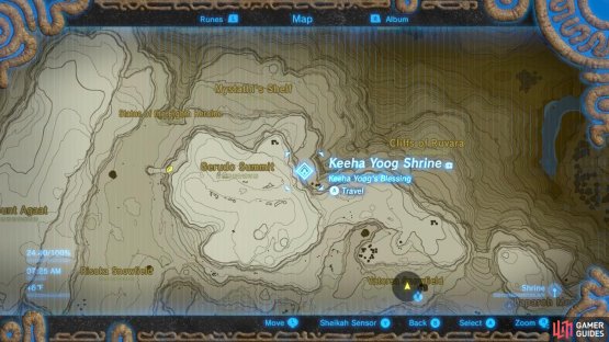 Here is the location of the Shrine