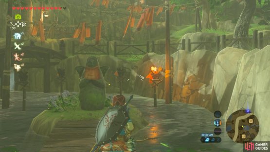 Go to where the Goddess Statue is located