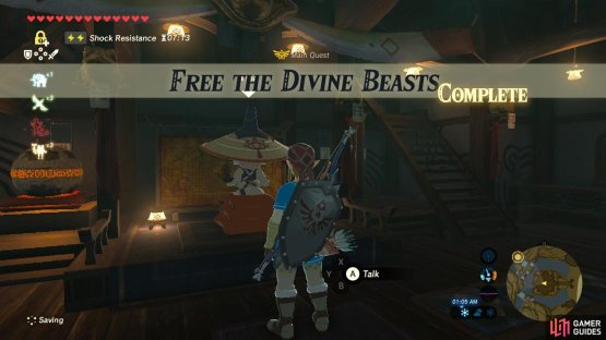 Speak to Impa at Kakariko Village to wrap up these quest