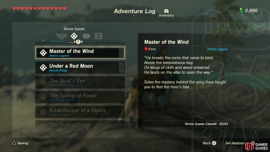 This Shrine Quest is localized to this area but can become tedious