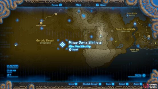 Here is the location of the Shrine