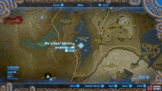 Here is the specific location of Mo’a Keet Shrine