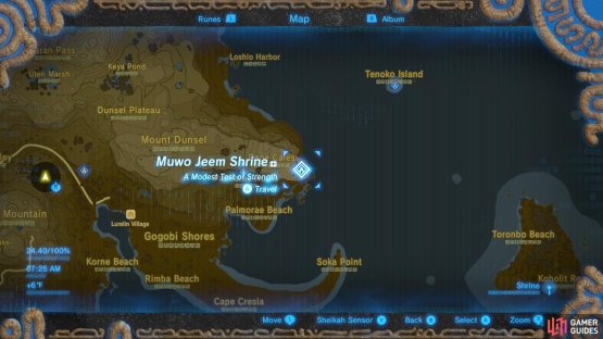 Here is the location of the Shrine