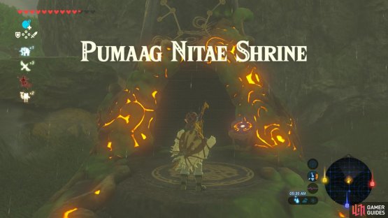 This Shrine is located east of Finra Woods and the Lake Tower