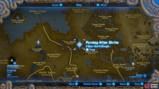 Here is the location of the Shrine
