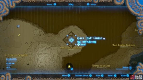 Here is the location of the Shrine