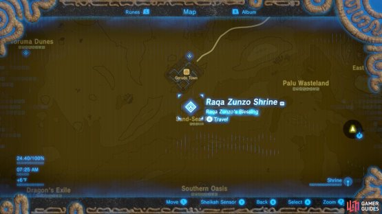 Here is the location of the Shrine