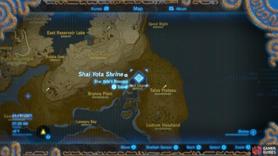 Here is the location of the Shrine