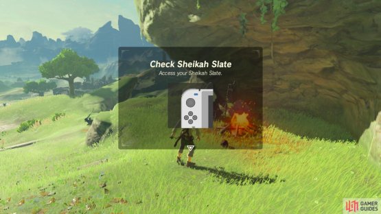 The game will give you a brief tutorial on how to use your Sheikah Slate