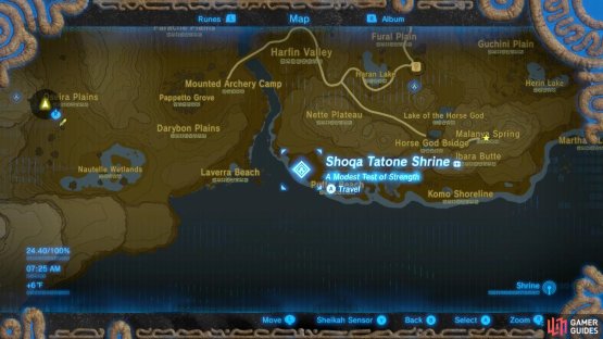 Here is the location of the Shrine