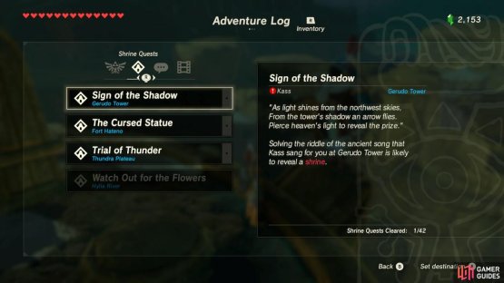 It seems we have to do something about the sun’s shadow to unlock a hidden Shrine