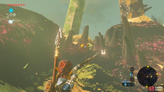 Shoot this eye to be able to get to the tower at all
