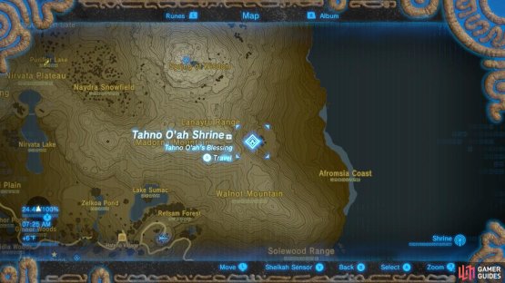 Here is the location of the Shrine
