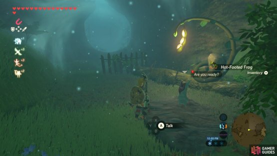 Follow the archways and path east of the Korok Forest until you find this lone Korok