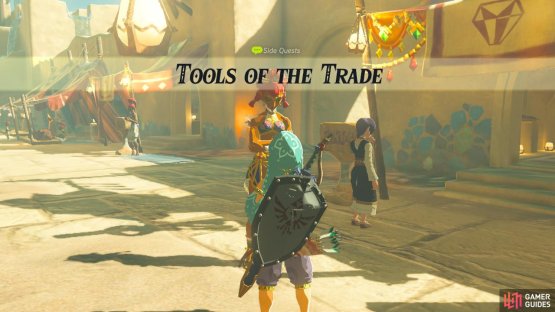 This sidequest unlocks the jewelry accessory shop in Gerudo Town