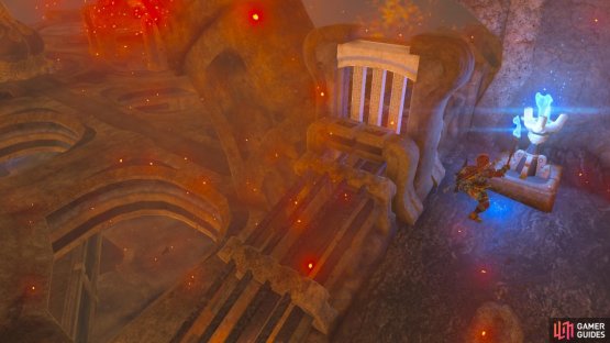 After lighting the torch the gate to your left will rise up