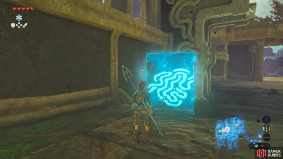 Place the ice block right here as shown