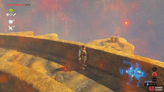 You can climb over the wall to get to the chest