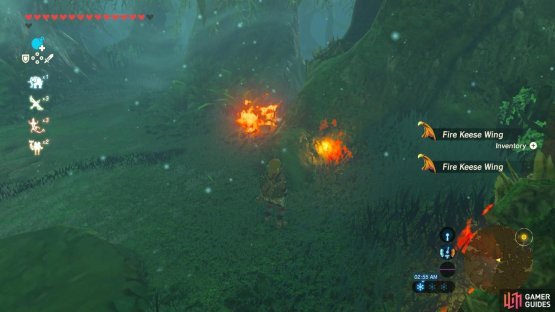 Throw a bomb at the Fire Keese since their fire can burn up your weapons!
