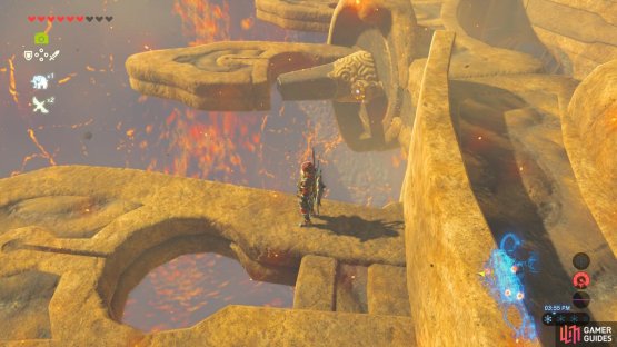 As Vah Rudania flips back over, move right onto what is currently a wall as it will become a pathway